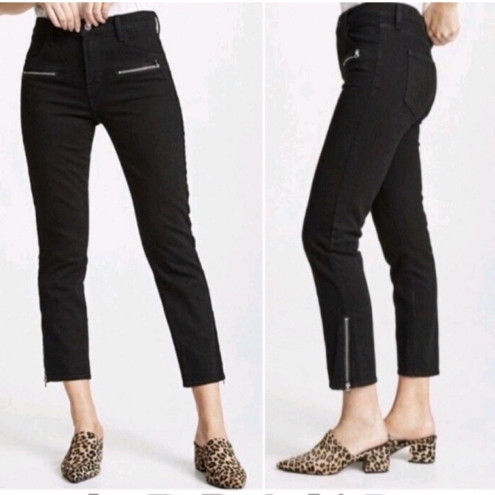 J Brand ruby cropped moto jeans